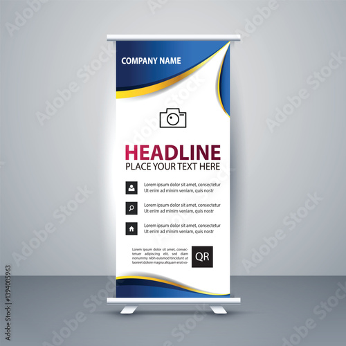 Business roll up display standee for presentation purpose