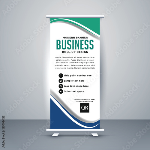 Business roll up display standee for presentation purpose