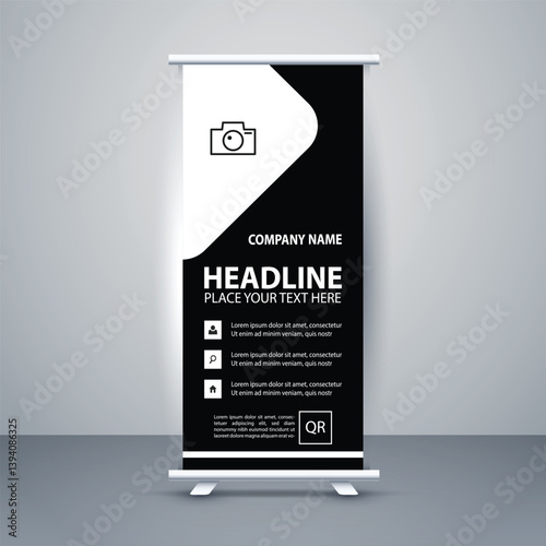 Business roll up display standee for presentation purpose