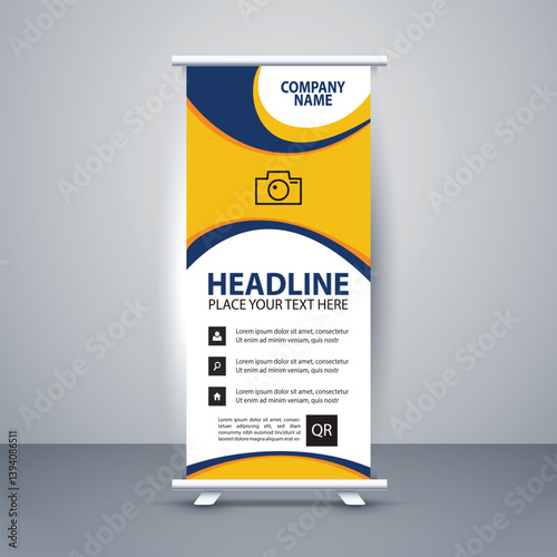 Business roll up display standee for presentation purpose