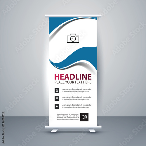 Business roll up display standee for presentation purpose