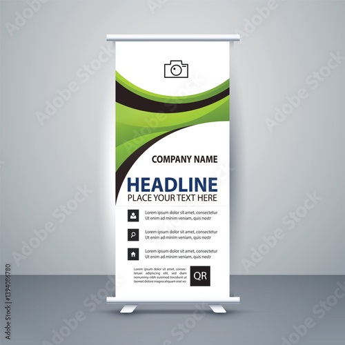 Business roll up display standee for presentation purpose
