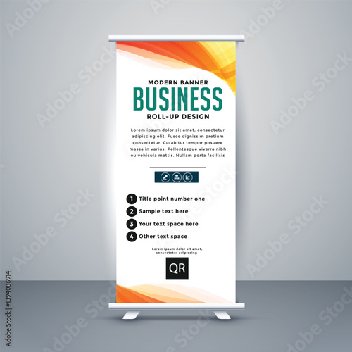 Business roll up display standee for presentation purpose