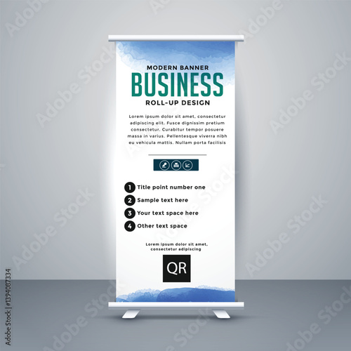 Business roll up display standee for presentation purpose