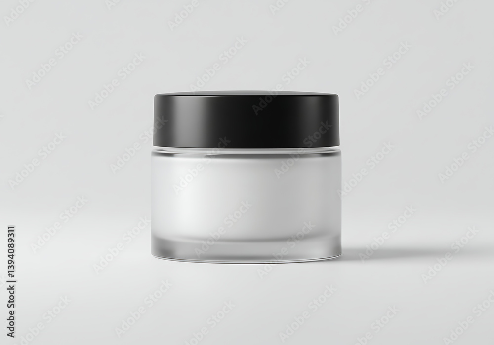 Cosmetic cream jar mockup blank skincare product container packaging design Cosmetic cream jar mockup blank skincare product container packaging design