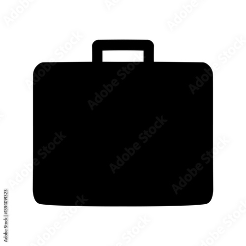 Briefcase icon on white background. Vector illustration.