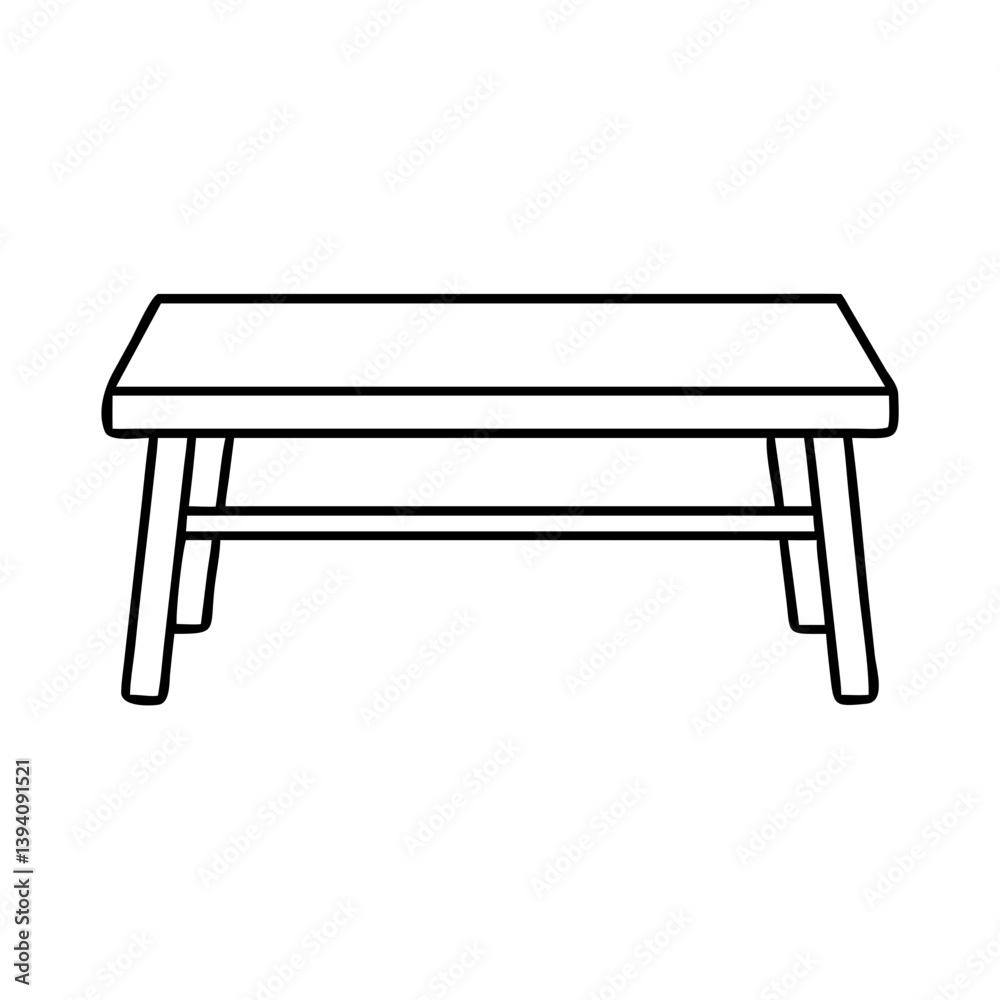 dining bench icon, dining bench line art - simple line art of dining bench, perfect for dining bench logos and icons dining bench icon, dining bench line art - simple line art of dining bench, perfect for dining bench logos and icons