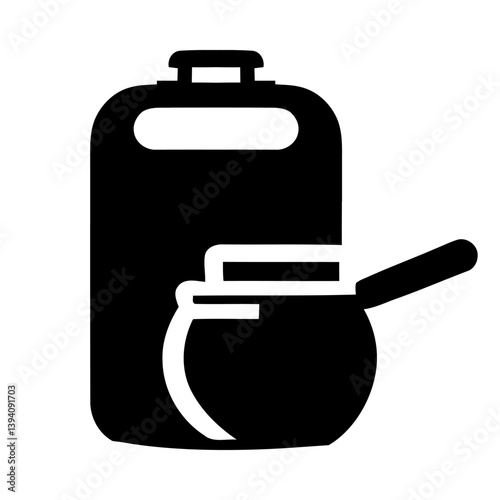 Simple illustration of coffee maker vector icon for web