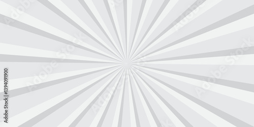 Abstract white and gray retro with sunburst pattern design. Vintage sunrays illustration swirl grunge spiral line. sun beam vector banner design and comic burst gradient concept pattern.