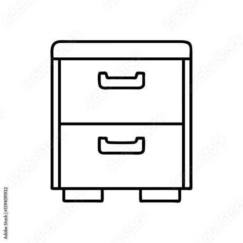 filing cabinet icon, filing cabinet line art - simple line art of filing cabinet, perfect for filing cabinet logos and icons