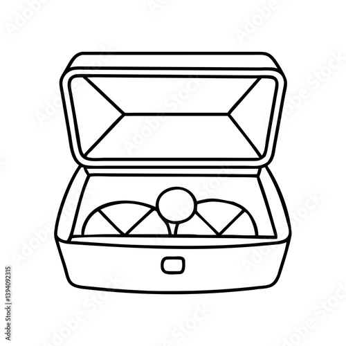 jewelry box icon, jewelry box line art - simple line art of jewelry box, perfect for jewelry box logos and icons