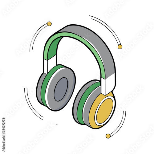 Headphones Icon for Music Applications, Audio Product Websites, Sound Technology Blogs, Entertainment Platforms and Multimedia Educational Materials