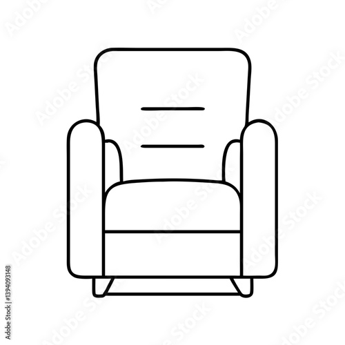 recliner icon, recliner line art - simple line art of recliner, perfect for recliner logos and icons