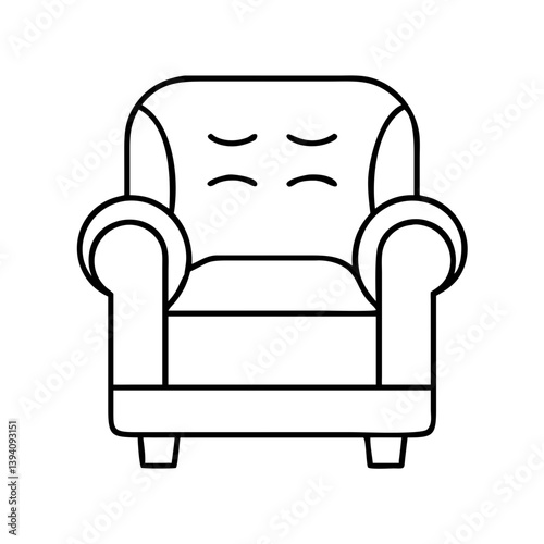 recliner icon, recliner line art - simple line art of recliner, perfect for recliner logos and icons