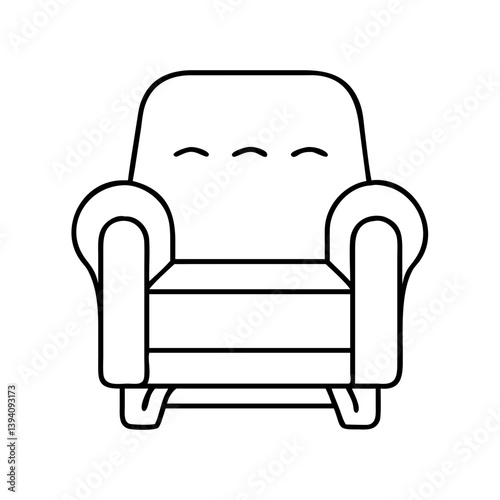 recliner icon, recliner line art - simple line art of recliner, perfect for recliner logos and icons