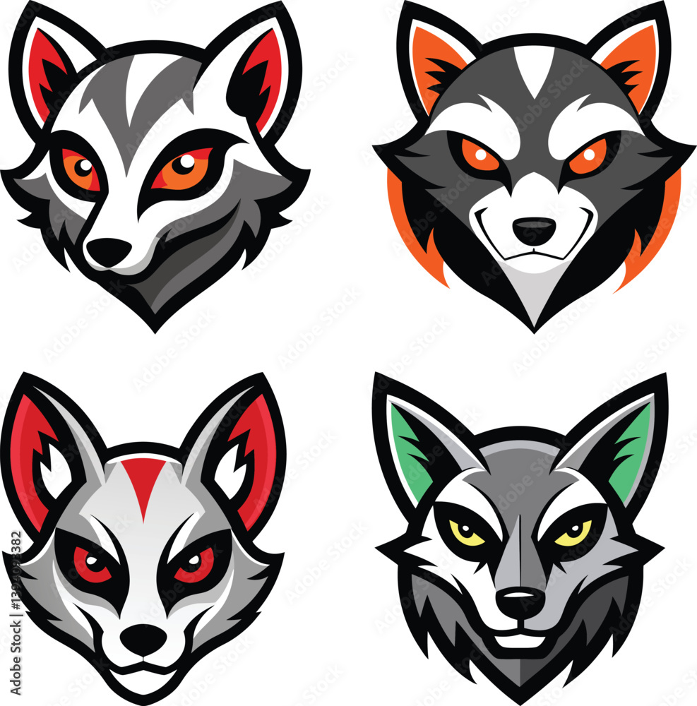 Obraz premium Genet head mascot logo design vector