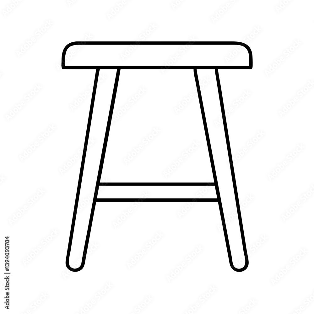 stool icon, stool line art - simple line art of stool, perfect for stool logos and icons stool icon, stool line art - simple line art of stool, perfect for stool logos and icons