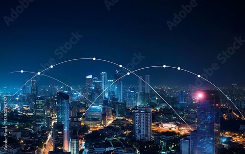 Wallpaper Mural Smart City Infrastructure with Interconnected Communication Systems for Efficient Urban Management ,  Torontodigital.ca