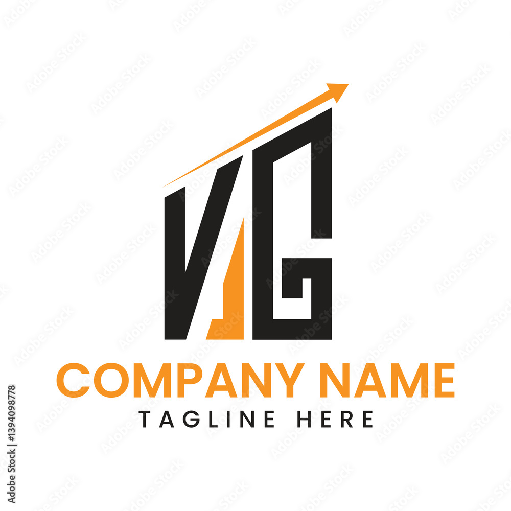 Fototapeta premium Minimalist Arrow Growth Logo Design