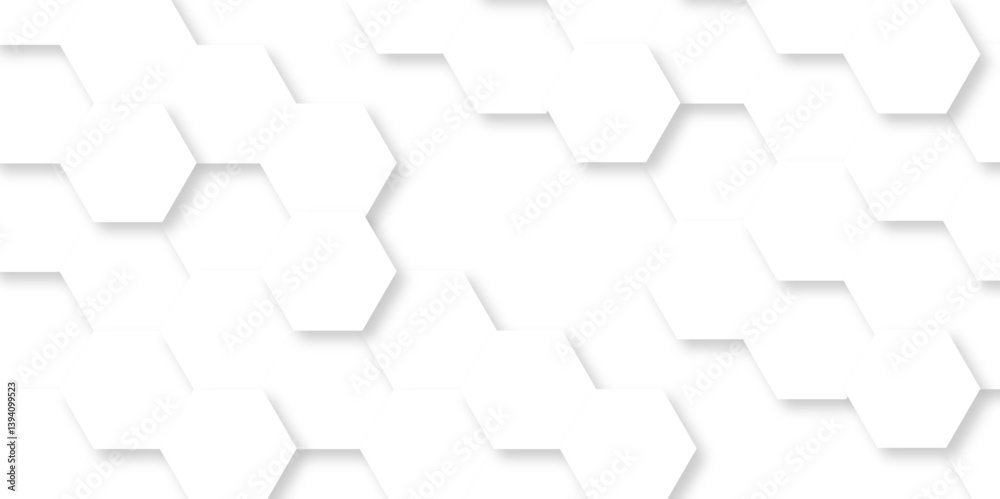 Obraz premium Abstract background with hexagons Abstract hexagon polygonal pattern background vector. seamless bright white abstract honeycomb background.