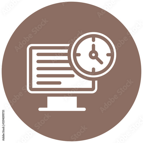 Working Time Vector Icon
