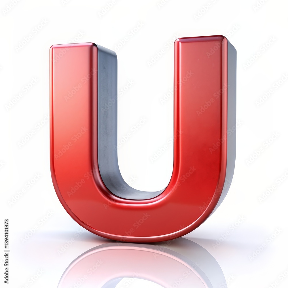 3D Rendered Red Shiny Letter U, 3D Rendering, Letter U, Alphabet, Red , 3D Model , Red Letter 3D Rendered Red Shiny Letter U, 3D Rendering, Letter U, Alphabet, Red , 3D Model , Red Letter