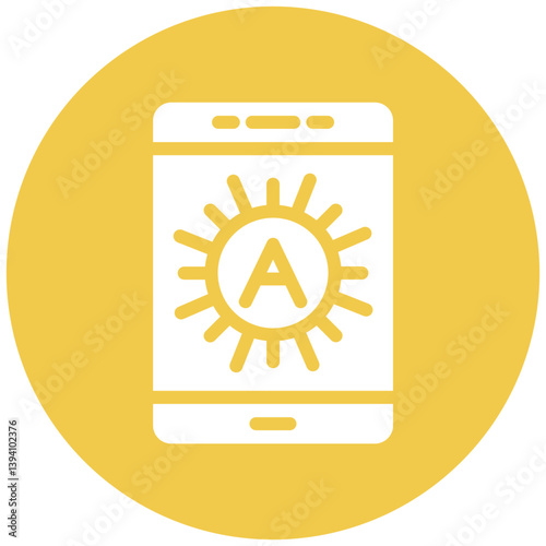 Brightness Auto Vector Icon