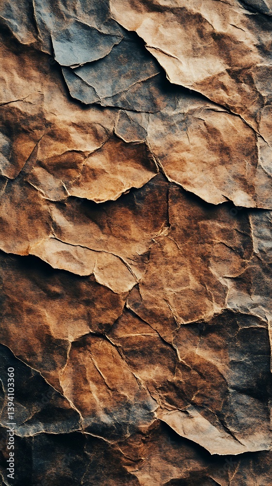 Crinkled Paper Texture Closeup Crinkled Paper Texture Closeup