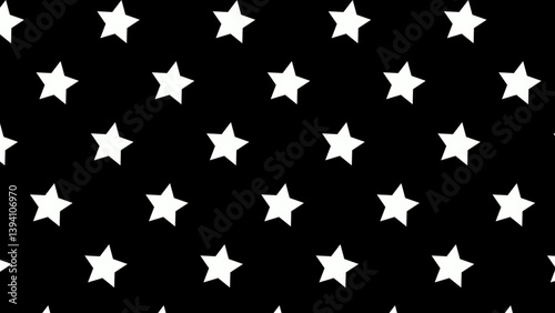 White stars pattern on black background poster cover backdrop 4k