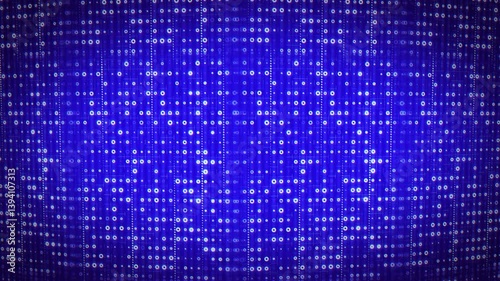 Digital text Wall Blue Loop Background Zero One