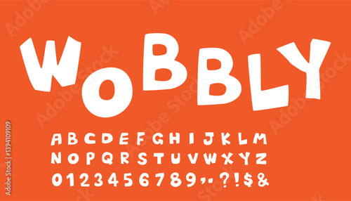 Hand-drawn irregular chunky font