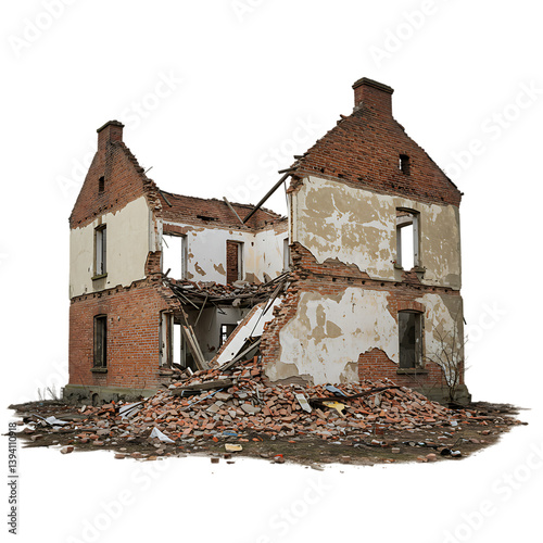 Ruined House, Derelict Building, Brick Ruins