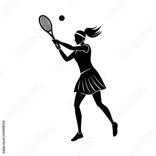 tennis player silhouette