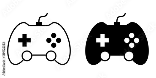 The Best Gamepad Icon Vector Set. Gaming Controller Vector Icon in line style design. Symbol of Game Console. Vector illustration.