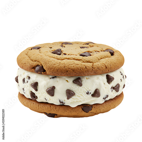 Chocolate Chip Cookie Ice Cream Sandwich