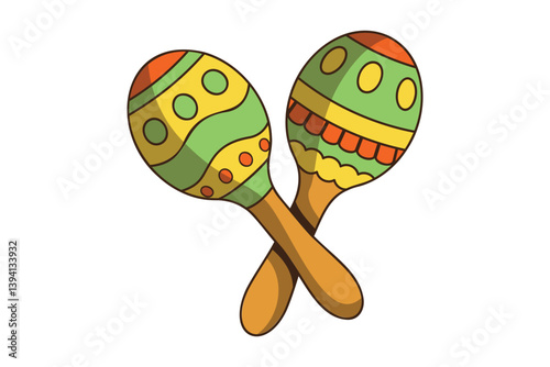 Maracas Music Instrument Illustration