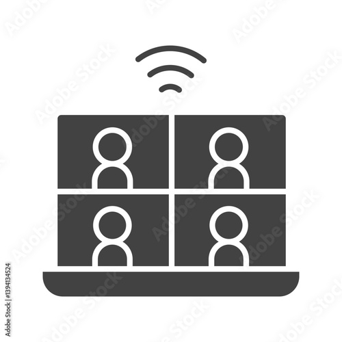 Conference Call icon vector image. Suitable for mobile apps, web apps and print media.