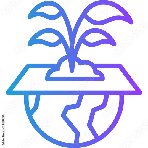 Environment line gradient icon