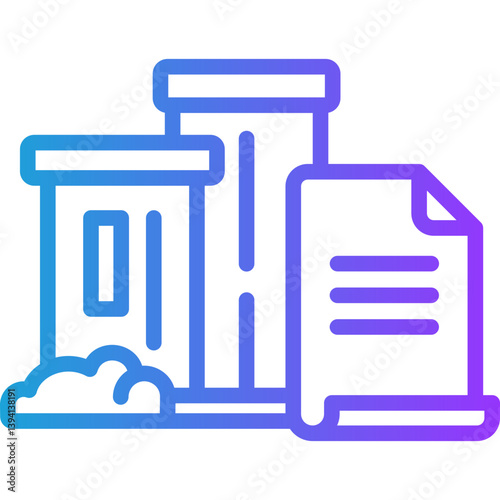 Public Administration line gradient icon