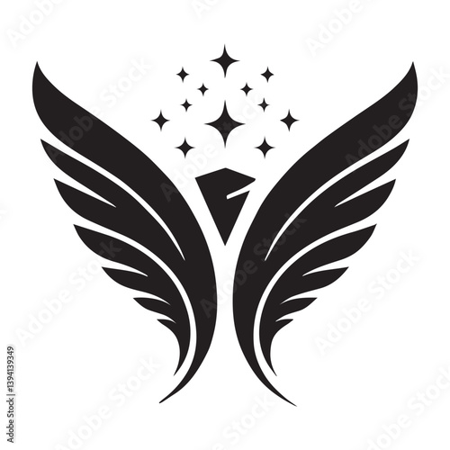 Design a sleek, modern logo with a symbol of wings symbolizing endless possibilities and hope.