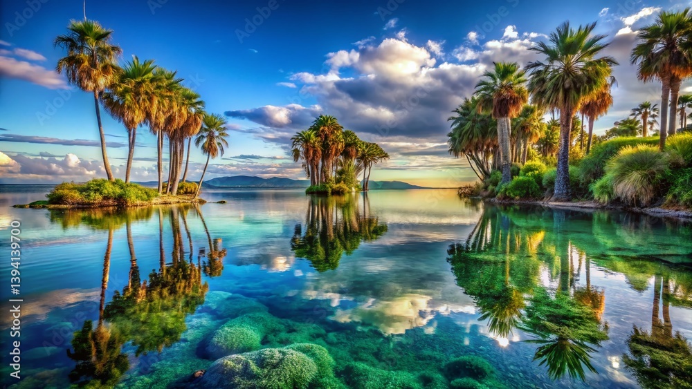 Mystical Palm Trees Mirror on Lake Taupo New Zealand A Surreal Reflection Captured in Stunning Detail Mystical Palm Trees Mirror on Lake Taupo New Zealand A Surreal Reflection Captured in Stunning Detail