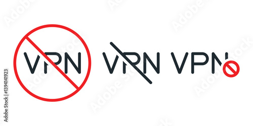 No VPN icon. Illustration vector
