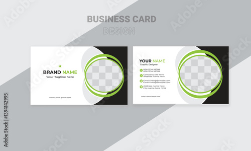 An elegant and simple business card design template. A clean and professional business card design template, visiting card