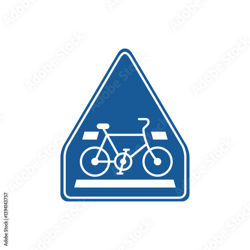 標識のカラー単品イラスト　自転車横断帯