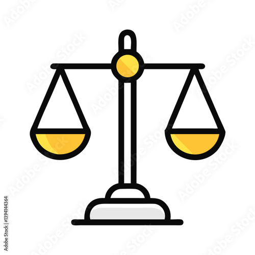 Balance Scale Legal Justice Icon Design