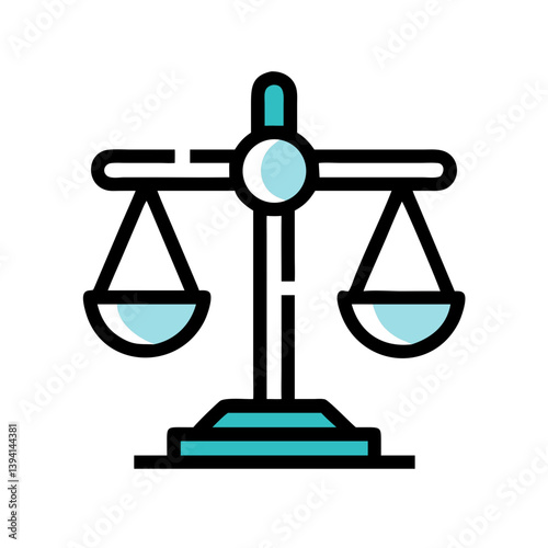 Balance Scale Legal Justice Icon Design