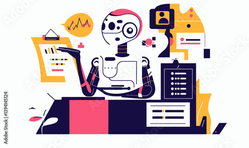 AI Content Creator Robot for Digital Marketing and Social Media Strategy