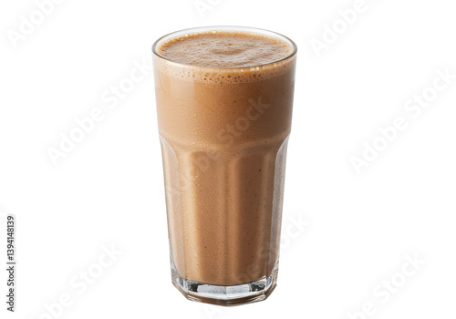 Refreshing chocolate milkshake served in a tall glass with creamy texture