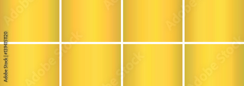 gold gradient,A set of metallic glossy gradients, The texture of a smooth metal surface. A collection of gold metallic gradients, shiny gold gradients , gradient pack ,Vector illustration,vector 10eps