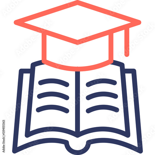 Education line color icon